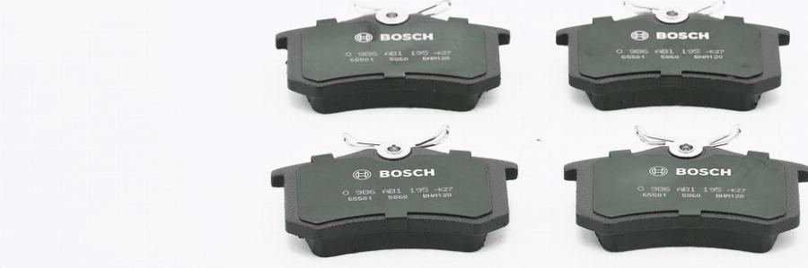 BOSCH 0986AB1195 - Гальмівні колодки, дискові гальма autocars.com.ua