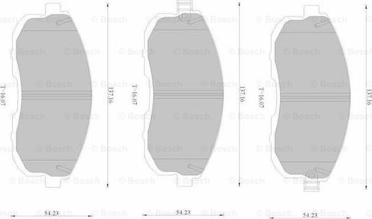 BOSCH 0 986 AB1 330 - Тормозные колодки, дисковые, комплект avtokuzovplus.com.ua