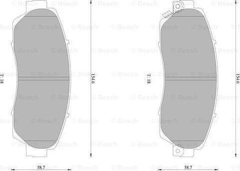 BOSCH 0 986 AB1 376 - Гальмівні колодки, дискові гальма autocars.com.ua