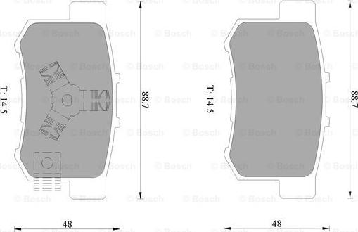 BOSCH 0 986 AB1 380 - Тормозные колодки, дисковые, комплект avtokuzovplus.com.ua