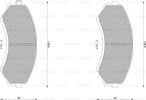 BOSCH 0 986 AB1 387 - Гальмівні колодки, дискові гальма autocars.com.ua