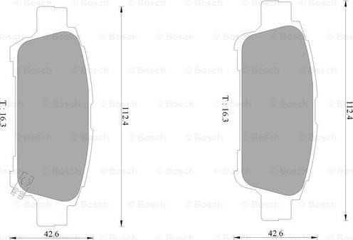 BOSCH 0 986 AB1 400 - Гальмівні колодки, дискові гальма autocars.com.ua