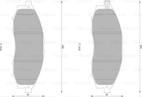 BOSCH 0 986 AB1 404 - Тормозные колодки, дисковые, комплект avtokuzovplus.com.ua