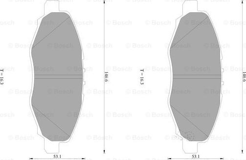 BOSCH 0 986 AB1 405 - Тормозные колодки, дисковые, комплект avtokuzovplus.com.ua