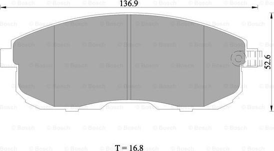 BOSCH 0 986 AB1 407 - Тормозные колодки, дисковые, комплект avtokuzovplus.com.ua