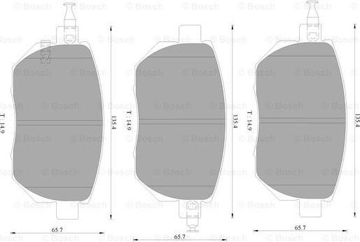 BOSCH 0 986 AB1 410 - Тормозные колодки, дисковые, комплект avtokuzovplus.com.ua