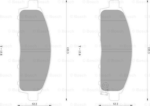 BOSCH 0 986 AB1 417 - Тормозные колодки, дисковые, комплект avtokuzovplus.com.ua