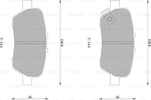 BOSCH 0 986 AB1 425 - Тормозные колодки, дисковые, комплект avtokuzovplus.com.ua