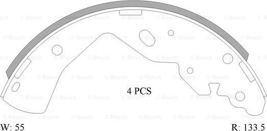 BOSCH 0 986 AB1 559 - Комплект тормозных колодок, барабанные autodnr.net