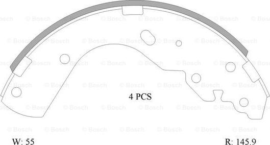 BOSCH 0 986 AB1 573 - Комплект тормозных колодок, барабанные avtokuzovplus.com.ua