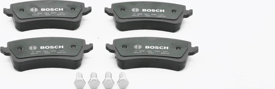 BOSCH 0986AB1590 - Тормозные колодки, дисковые, комплект autodnr.net