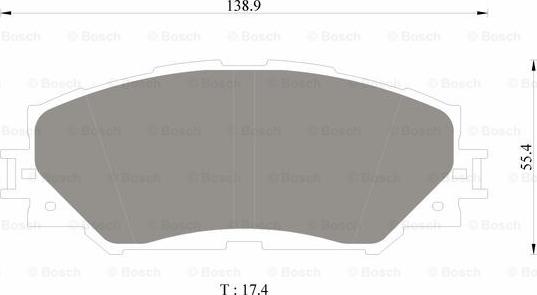 BOSCH 0 986 AB1 612 - Тормозные колодки, дисковые, комплект autodnr.net