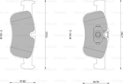 BOSCH 0 986 AB1 732 - Гальмівні колодки, дискові гальма autocars.com.ua