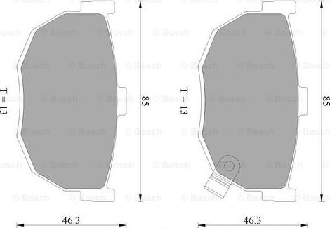 BOSCH 0 986 AB1 908 - Гальмівні колодки, дискові гальма autocars.com.ua