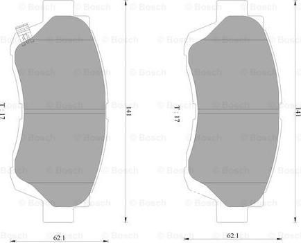 BOSCH 0 986 AB2 068 - Гальмівні колодки, дискові гальма autocars.com.ua