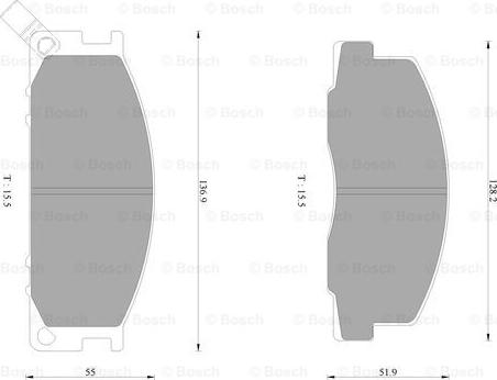 BOSCH 0 986 AB2 249 - Гальмівні колодки, дискові гальма autocars.com.ua