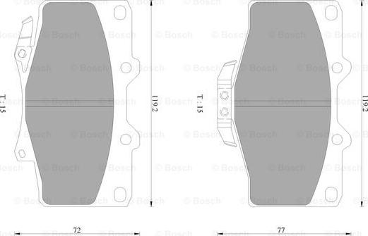 BOSCH 0 986 AB2 252 - Гальмівні колодки, дискові гальма autocars.com.ua