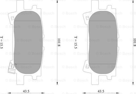 BOSCH 0 986 AB2 260 - Тормозные колодки, дисковые, комплект avtokuzovplus.com.ua