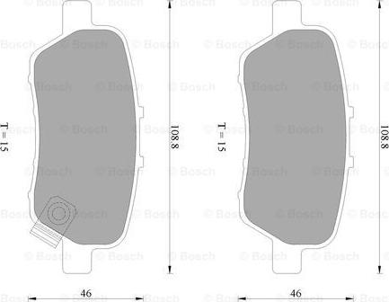 BOSCH 0 986 AB2 264 - Тормозные колодки, дисковые, комплект avtokuzovplus.com.ua