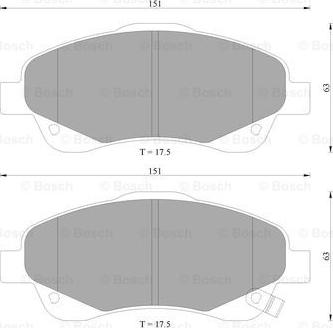 BOSCH 0 986 AB2 266 - Гальмівні колодки, дискові гальма autocars.com.ua