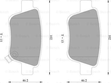 BOSCH 0 986 AB2 267 - Тормозные колодки, дисковые, комплект avtokuzovplus.com.ua