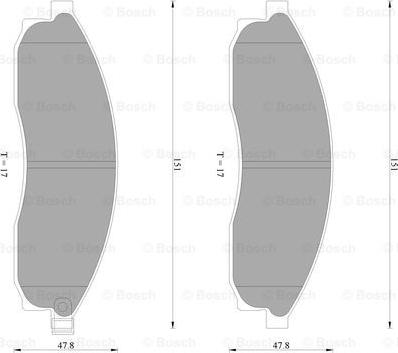 BOSCH 0 986 AB2 278 - Тормозные колодки, дисковые, комплект avtokuzovplus.com.ua