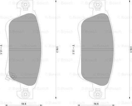 BOSCH 0 986 AB2 300 - Гальмівні колодки, дискові гальма autocars.com.ua