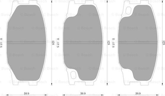 BOSCH 0 986 AB2 335 - Гальмівні колодки, дискові гальма autocars.com.ua