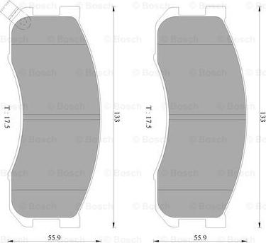 BOSCH 0 986 AB2 346 - Гальмівні колодки, дискові гальма autocars.com.ua