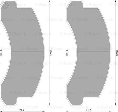 BOSCH 0 986 AB2 361 - Тормозные колодки, дисковые, комплект avtokuzovplus.com.ua