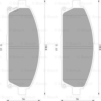 BOSCH 0 986 AB2 364 - Тормозные колодки, дисковые, комплект avtokuzovplus.com.ua