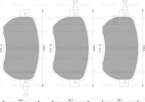 BOSCH 0 986 AB2 369 - Гальмівні колодки, дискові гальма autocars.com.ua