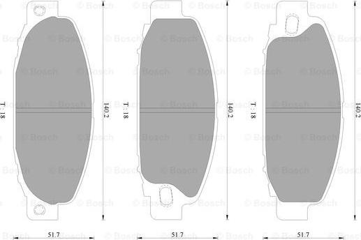 BOSCH 0 986 AB2 376 - Гальмівні колодки, дискові гальма autocars.com.ua