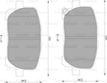 BOSCH 0 986 AB2 386 - Гальмівні колодки, дискові гальма autocars.com.ua