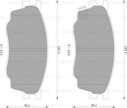 BOSCH 0 986 AB2 390 - Гальмівні колодки, дискові гальма autocars.com.ua