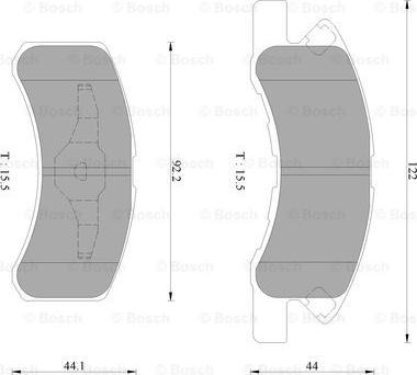 BOSCH 0 986 AB2 417 - Тормозные колодки, дисковые, комплект autodnr.net