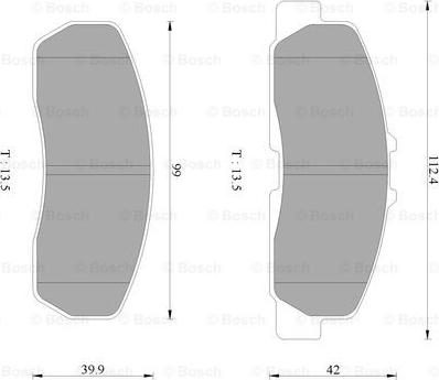 BOSCH 0 986 AB2 424 - Тормозные колодки, дисковые, комплект avtokuzovplus.com.ua