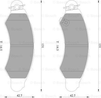 BOSCH 0 986 AB2 425 - Гальмівні колодки, дискові гальма autocars.com.ua