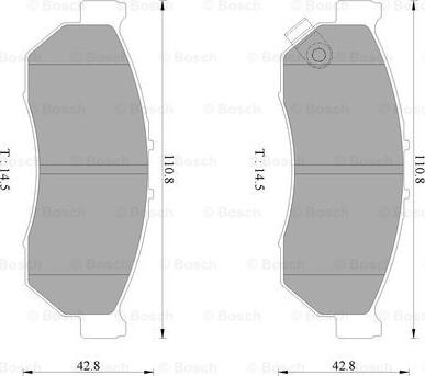 BOSCH 0 986 AB2 427 - Гальмівні колодки, дискові гальма autocars.com.ua