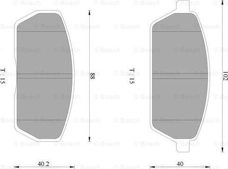 BOSCH 0 986 AB2 430 - Тормозные колодки, дисковые, комплект avtokuzovplus.com.ua