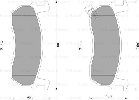 BOSCH 0 986 AB2 447 - Тормозные колодки, дисковые, комплект avtokuzovplus.com.ua