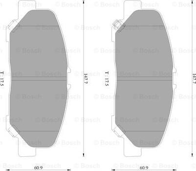 BOSCH 0 986 AB2 448 - Гальмівні колодки, дискові гальма autocars.com.ua