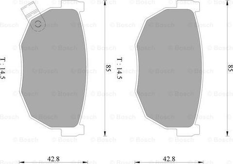 BOSCH 0 986 AB2 451 - Гальмівні колодки, дискові гальма autocars.com.ua