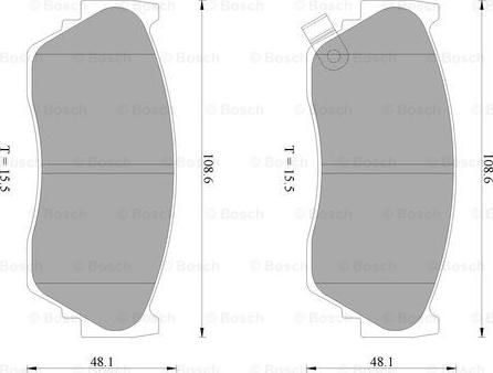 BOSCH 0 986 AB2 457 - Гальмівні колодки, дискові гальма autocars.com.ua