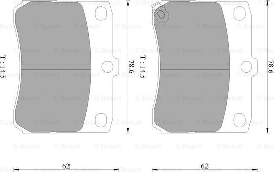 BOSCH 0 986 AB2 468 - Тормозные колодки, дисковые, комплект avtokuzovplus.com.ua