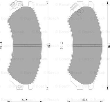 BOSCH 0 986 AB2 483 - Тормозные колодки, дисковые, комплект autodnr.net