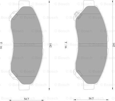 BOSCH 0 986 AB2 493 - Тормозные колодки, дисковые, комплект avtokuzovplus.com.ua