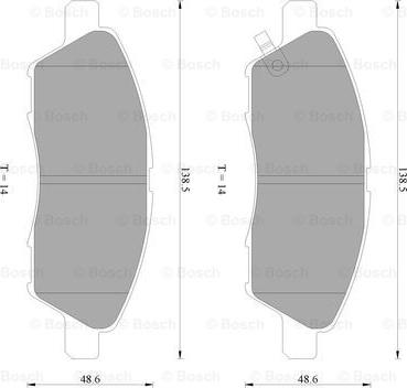 BOSCH 0 986 AB2 507 - Гальмівні колодки, дискові гальма autocars.com.ua