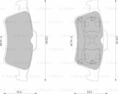 BOSCH 0 986 AB2 530 - Тормозные колодки, дисковые, комплект avtokuzovplus.com.ua