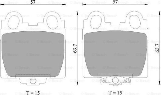 BOSCH 0 986 AB2 552 - Тормозные колодки, дисковые, комплект avtokuzovplus.com.ua